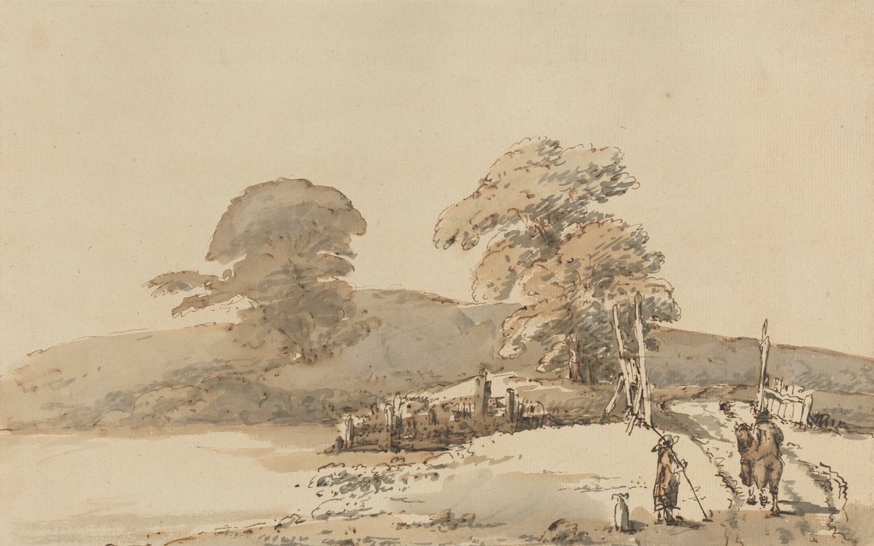 Táj egy híddal alkotó: Heneage Finch fourth Earl of Aylesford