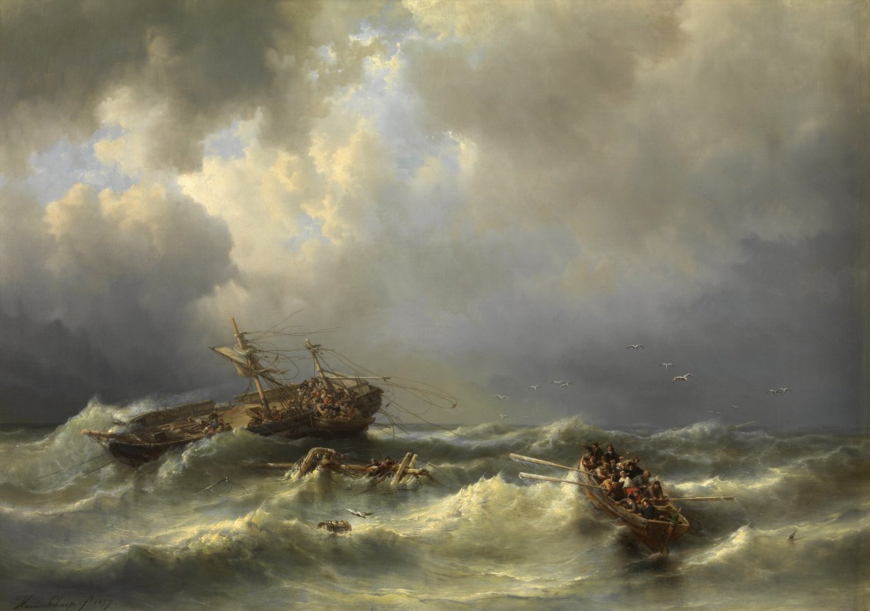 Hajótörés alkotó: Henri Adolphe Schaep