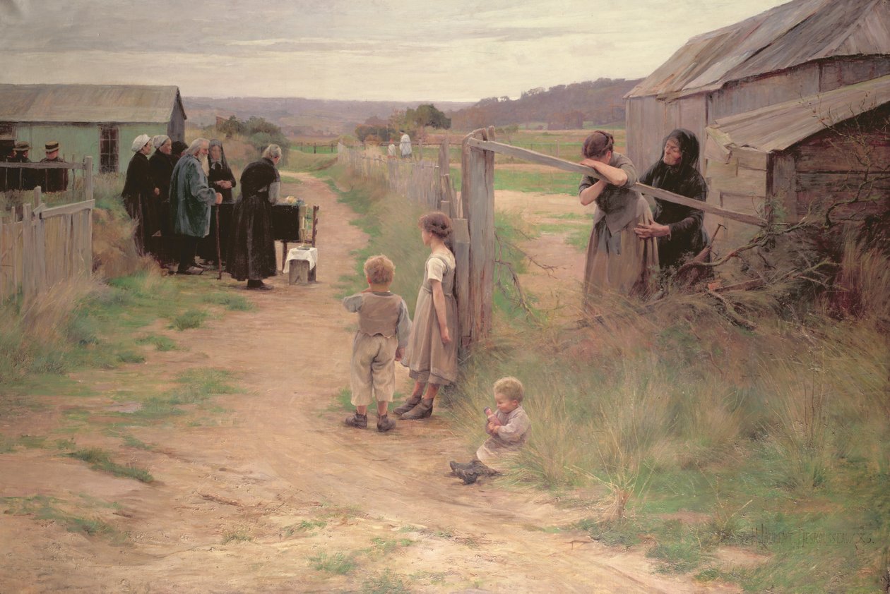 Temetés Bresse-ben, 1886 alkotó: Henri Alphonse Louis Laurent Desrousseaux