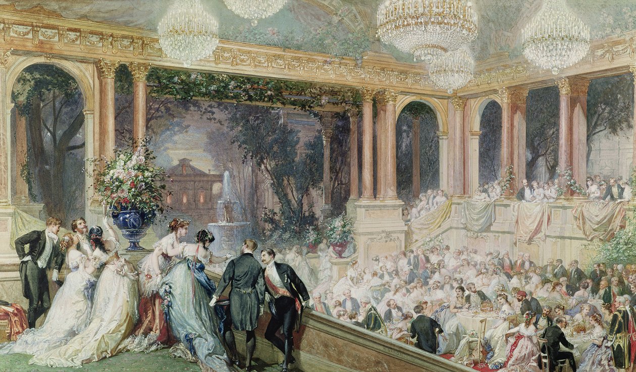 Vacsora a Tuileriákban, 1867 alkotó: Henri Baron