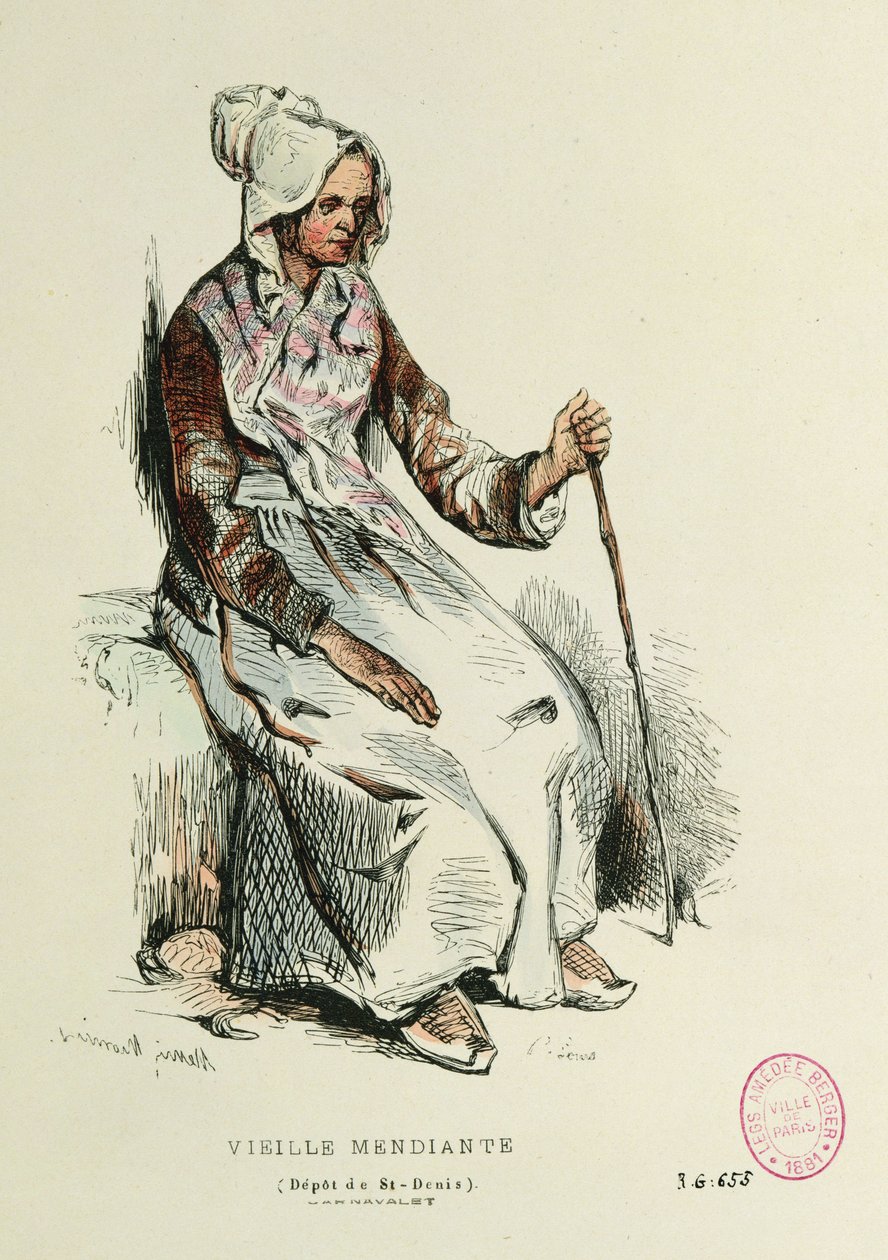 Öreg koldusasszony alkotó: Henri Bonaventure Monnier