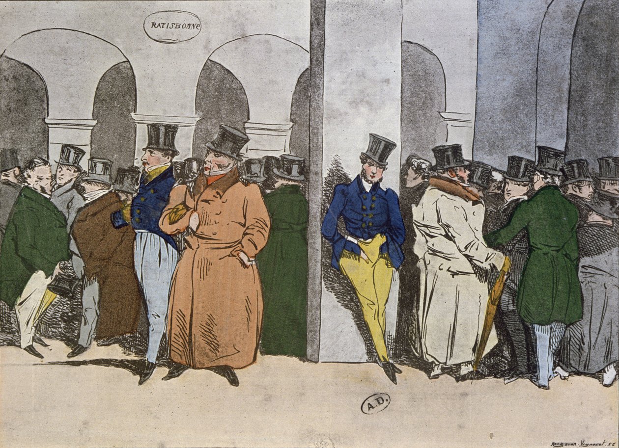 A tőzsde, vésette Rougeron-Vignerot, 1856 alkotó: Henri Bonaventure Monnier