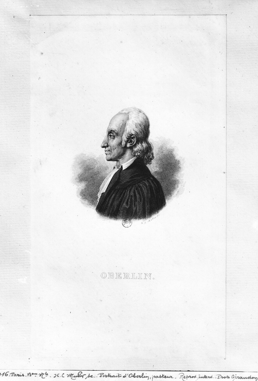 Jean Frederic Oberlin (1740-1846) portréja alkotó: Henri Charles Muller