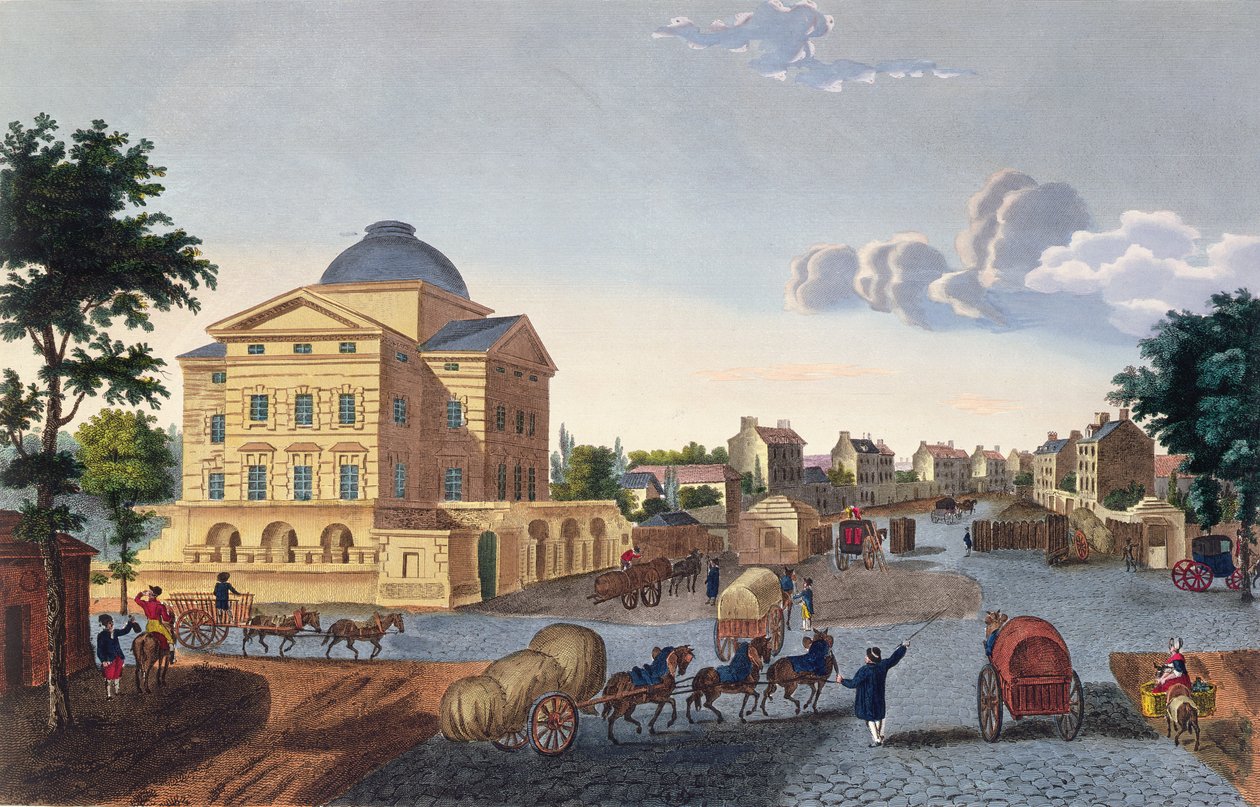 Barriere du Roule, 1815-20 körül (színes metszet) alkotó: Henri Courvoisier Voisin