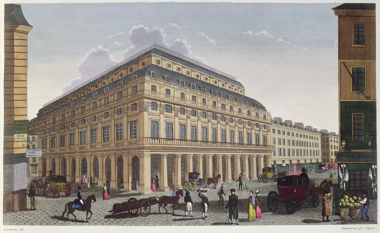 Le Theater Francaise (Comedie Francaise) 1815-20 körül (színes metszet) alkotó: Henri Courvoisier Voisin