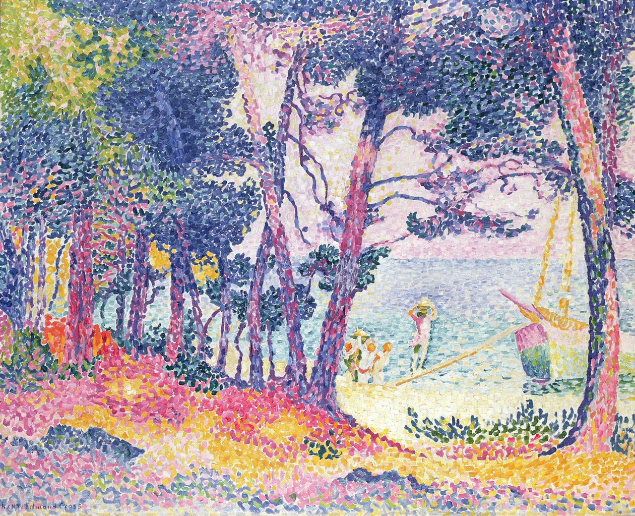 Egy fenyőliget, 1906 alkotó: Henri Edmond Cross