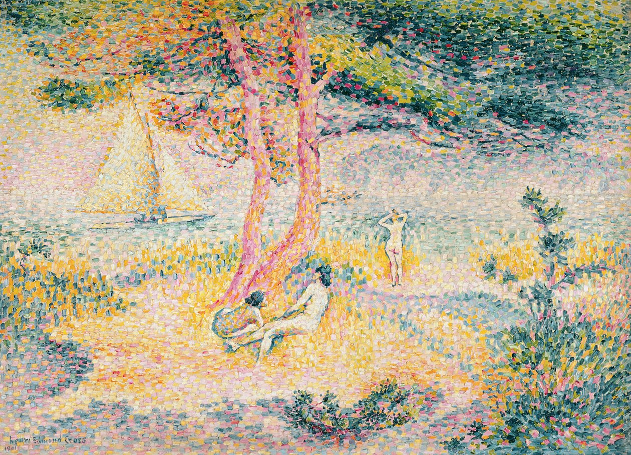 The Beach St. Clairben, 1901 alkotó: Henri Edmond Cross