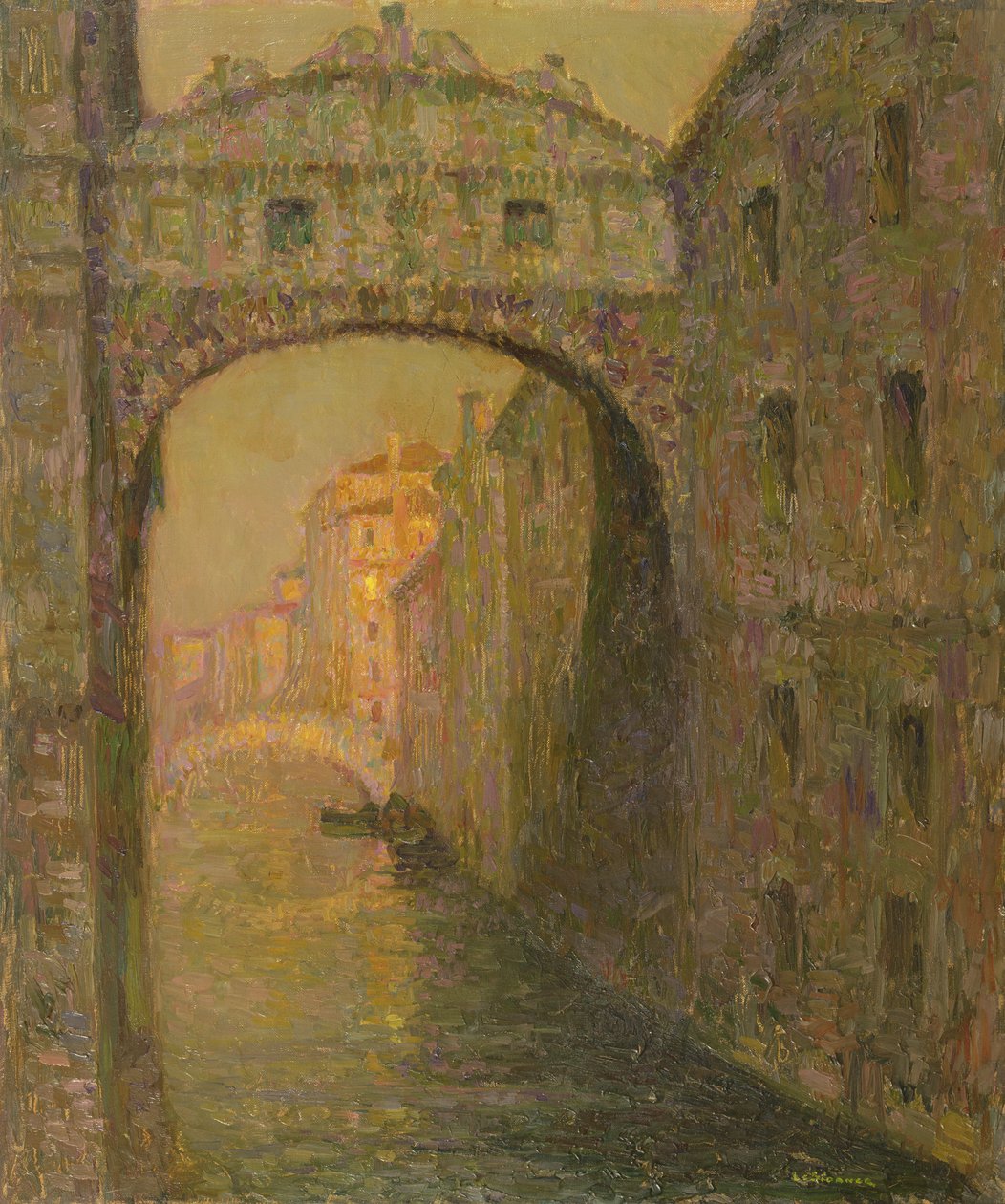 A Sóhajok hídja, Velence, 1918 körül alkotó: Henri Eugene Augustin Le Sidaner