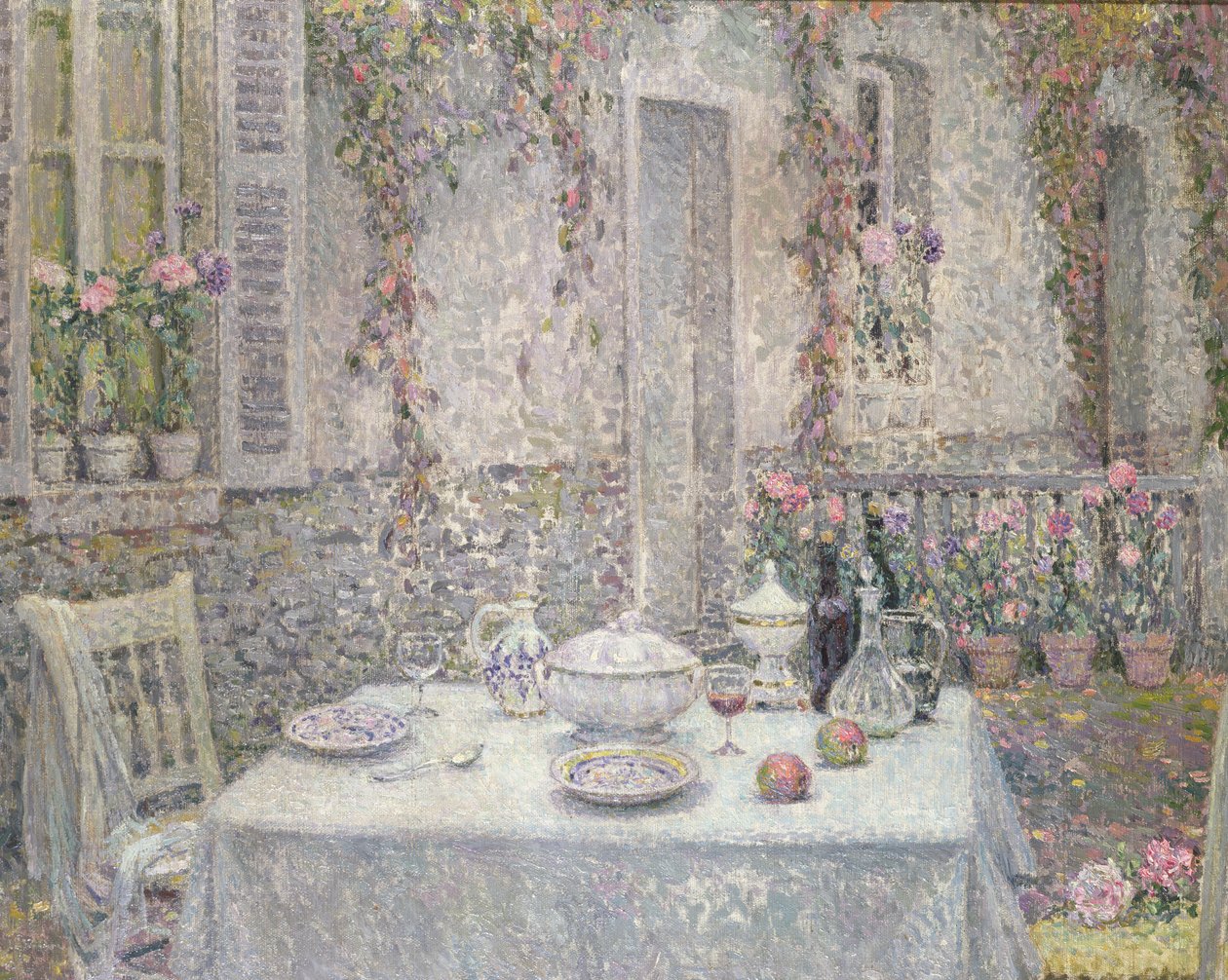 A fehér terítő alkotó: Henri Eugene Augustin Le Sidaner