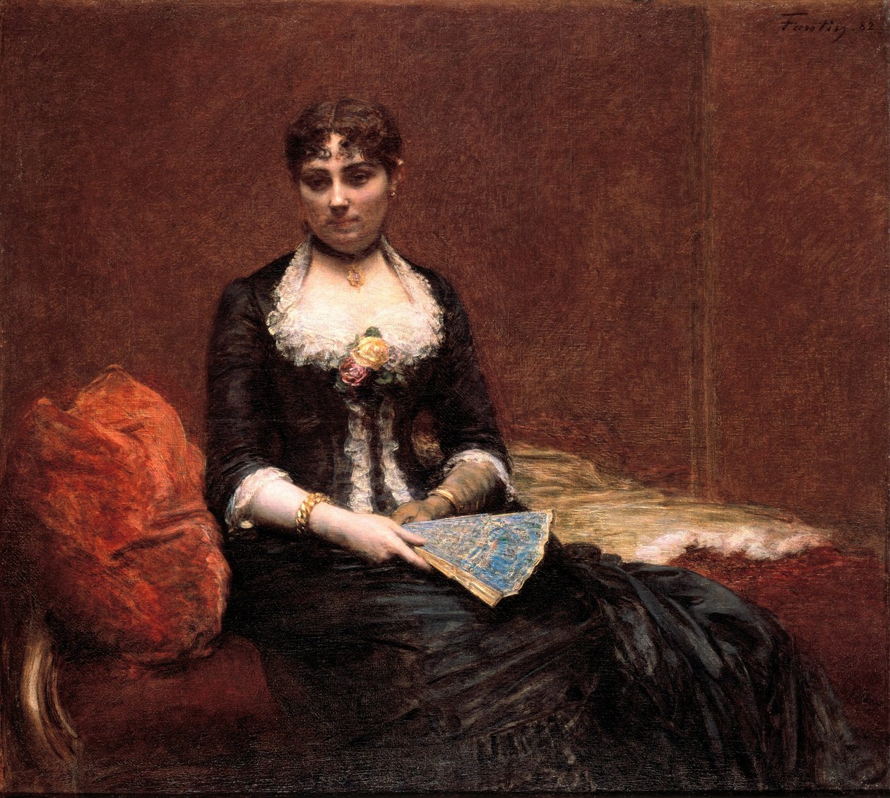 Madame Léon Maître portréja alkotó: Ignace Henri Jean Fantin Latour