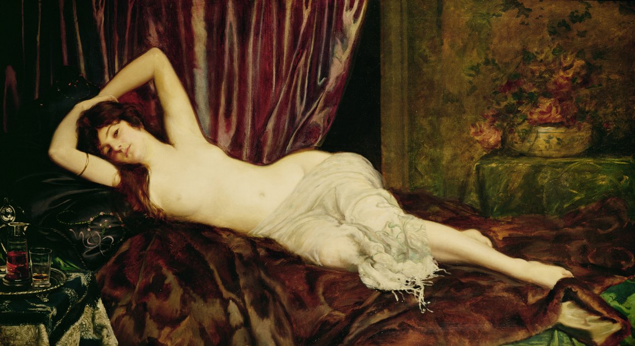 Fekvő akt alkotó: Ignace Henri Jean Fantin Latour