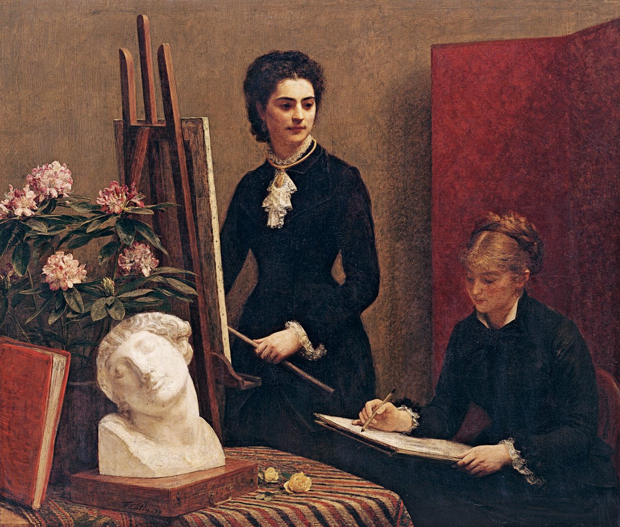 Rajzóra a műhelyben alkotó: Ignace Henri Jean Fantin Latour