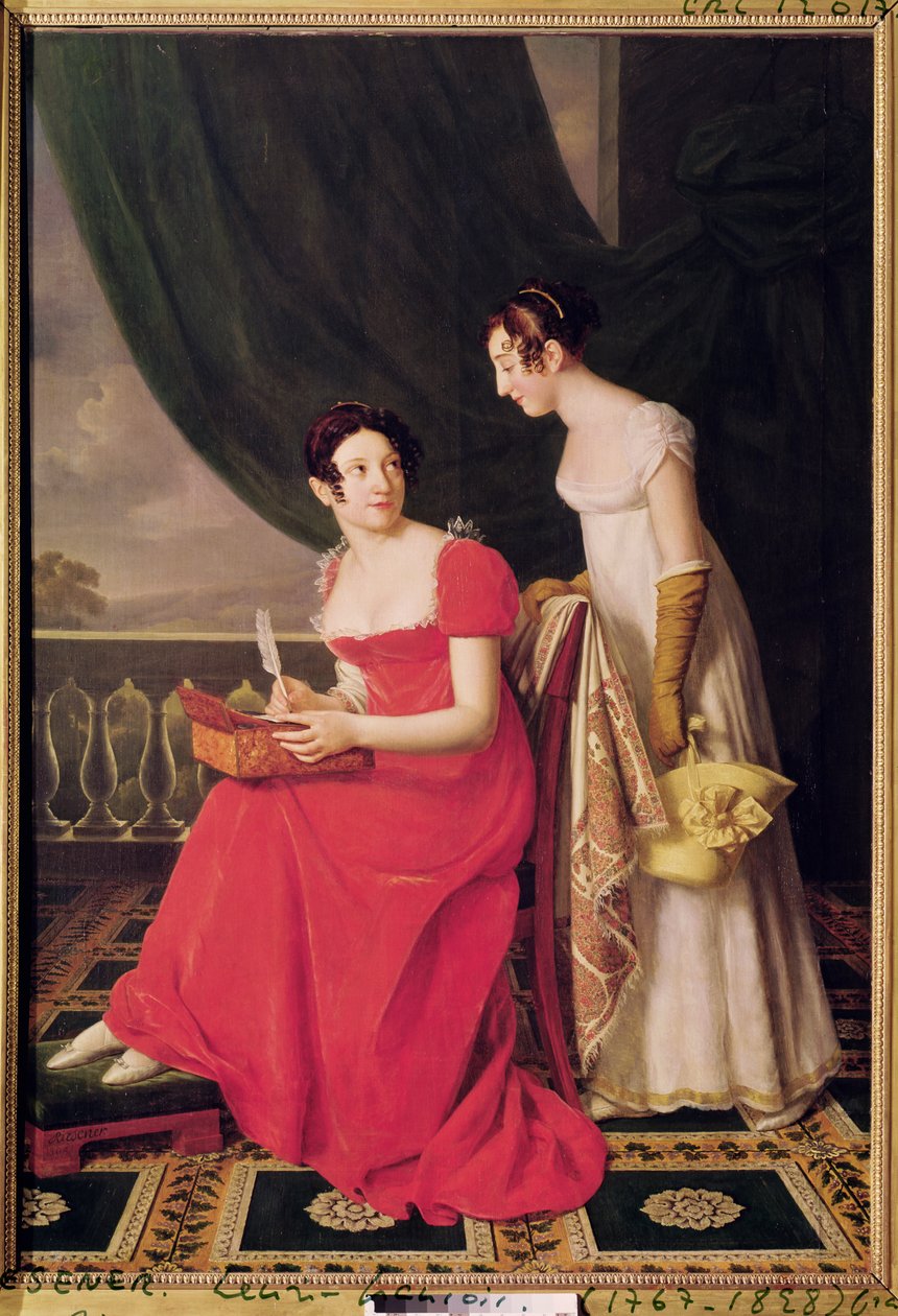 Madame Riesener és nővére, Madame Longroy, 1802 alkotó: Henri Francois Riesener