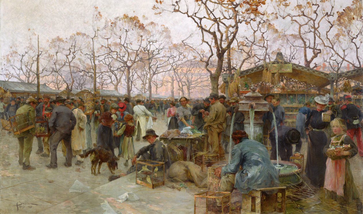 A párizsi madárpiac alkotó: Henri Gaston Darien