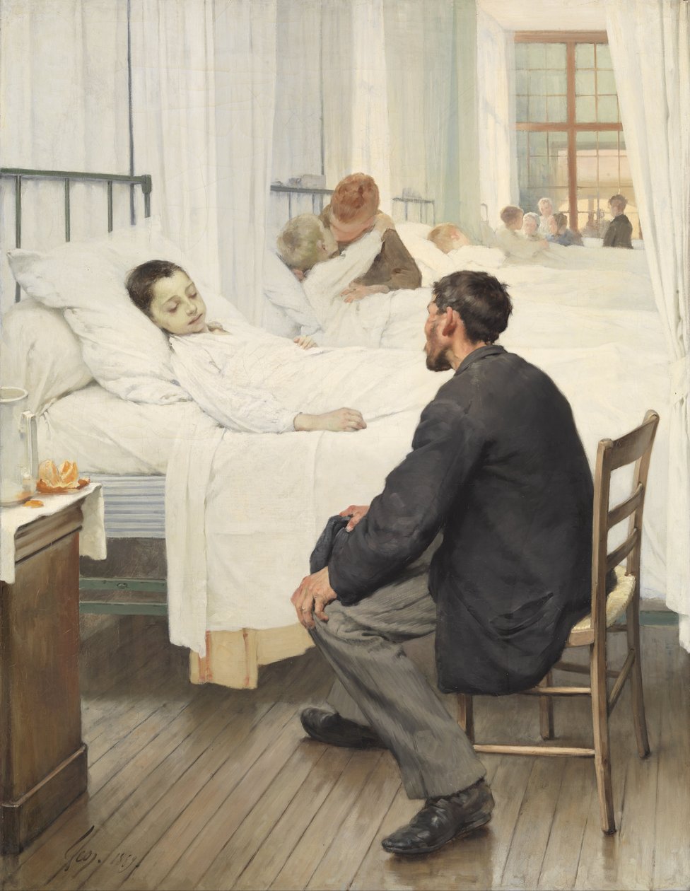 Látogatás napja a kórházban alkotó: Henri Jules Jean Geoffroy
