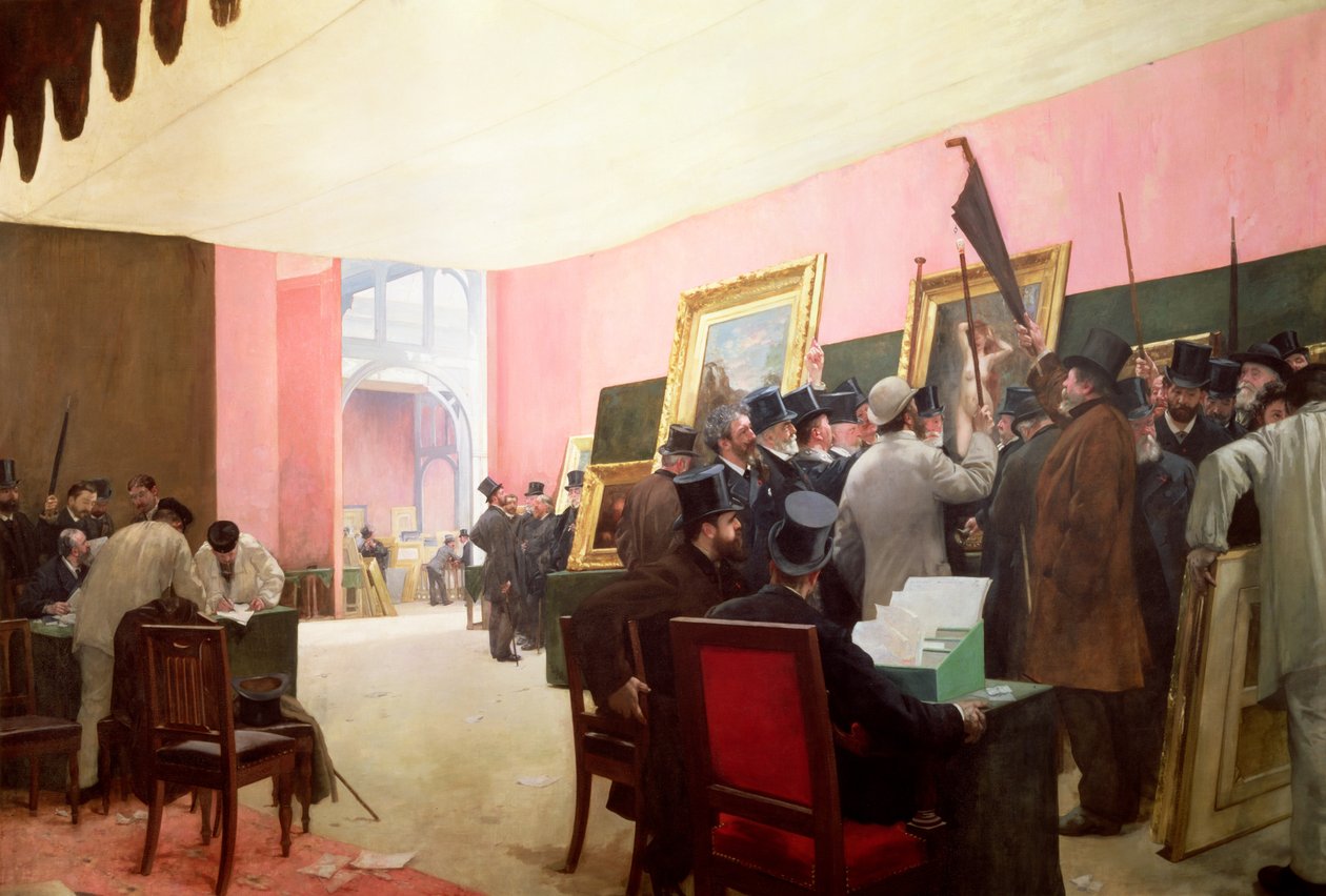 A Salon des Artistes Francais bíráinak találkozója, 1885 alkotó: Henri Gervex