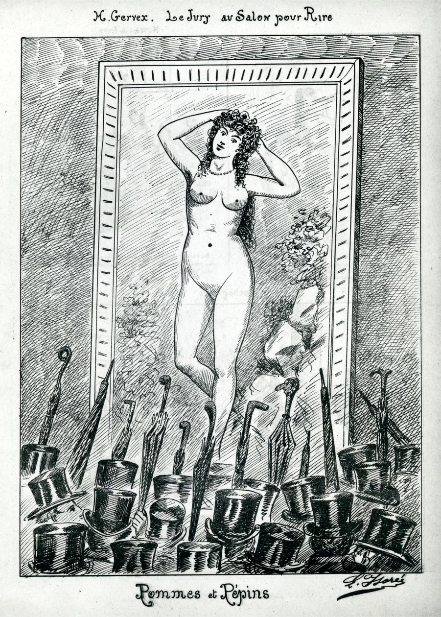 A zsűri a szalonban, a „Le Rire”-ből, 1885. május alkotó: Henri Gervex