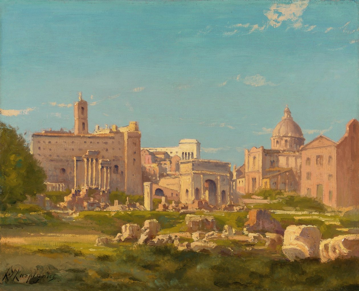 A római fórum alkotó: Henri Joseph Harpignies