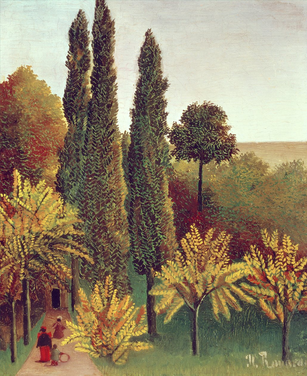 Út a Buttes Chaumont Parkban, Párizs, 1908 alkotó: Henri Rousseau