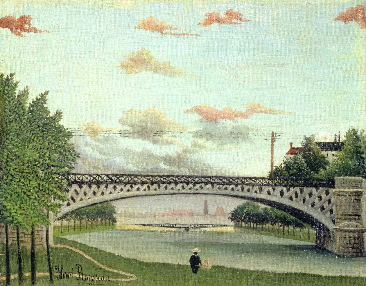 A híd Charentonban, Franciaországban alkotó: Henri Rousseau