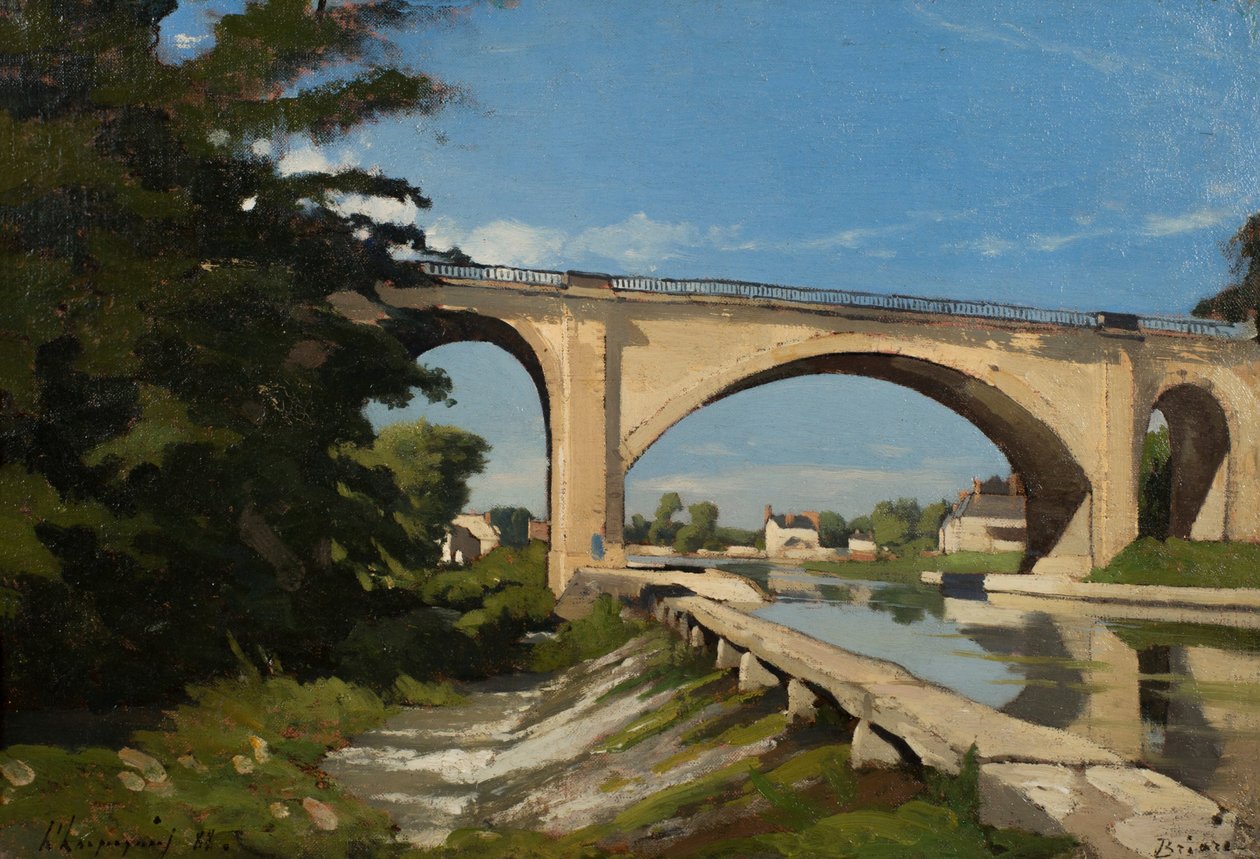 A vasúti híd Briare -ban alkotó: Henri Joseph Harpignies