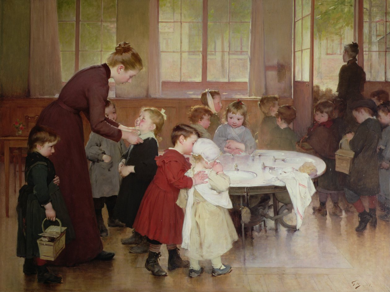 Óvoda, 1898 (olaj) alkotó: Henri Jules Jean Geoffroy