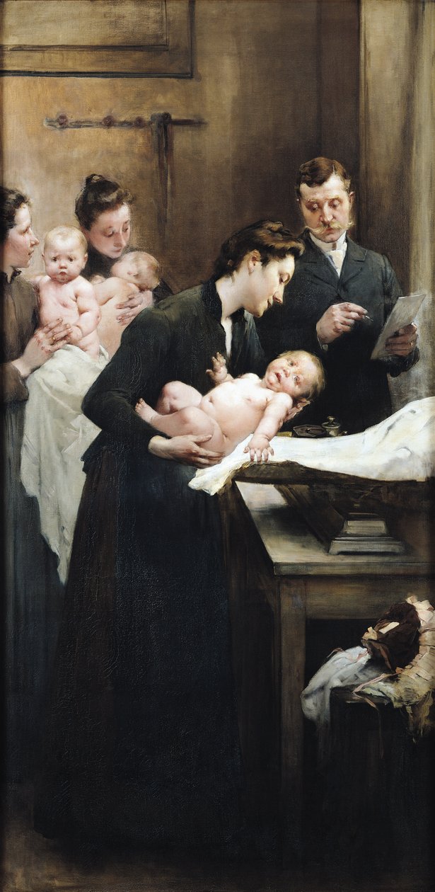 A tejcsepp Belleville-ben: Doctor Variot műtétje, A mérlegelés, 1903 alkotó: Henri Jules Jean Geoffroy