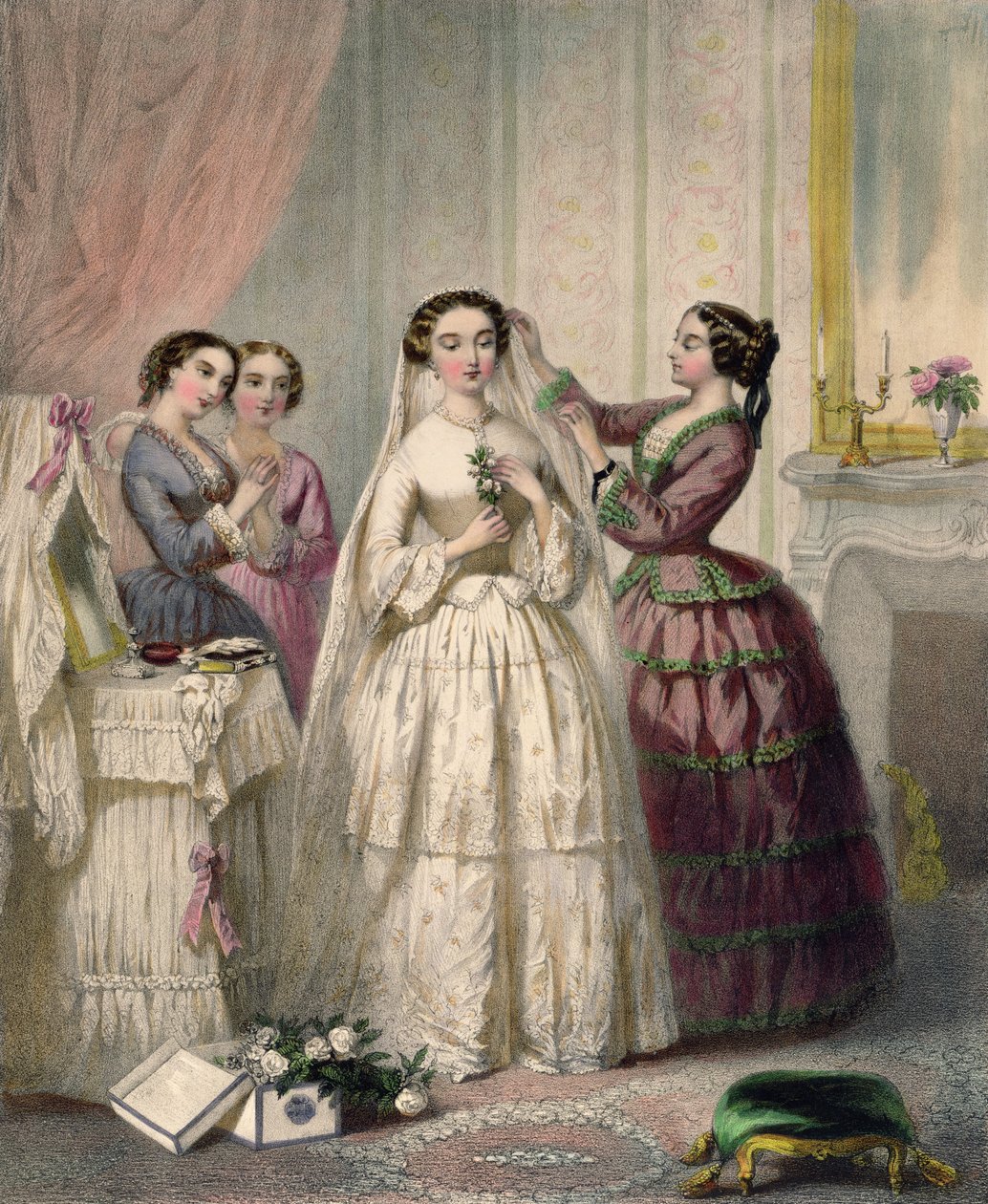 A menyasszony, J. Battannier metszete, 1852-53 alkotó: Henri Lafon