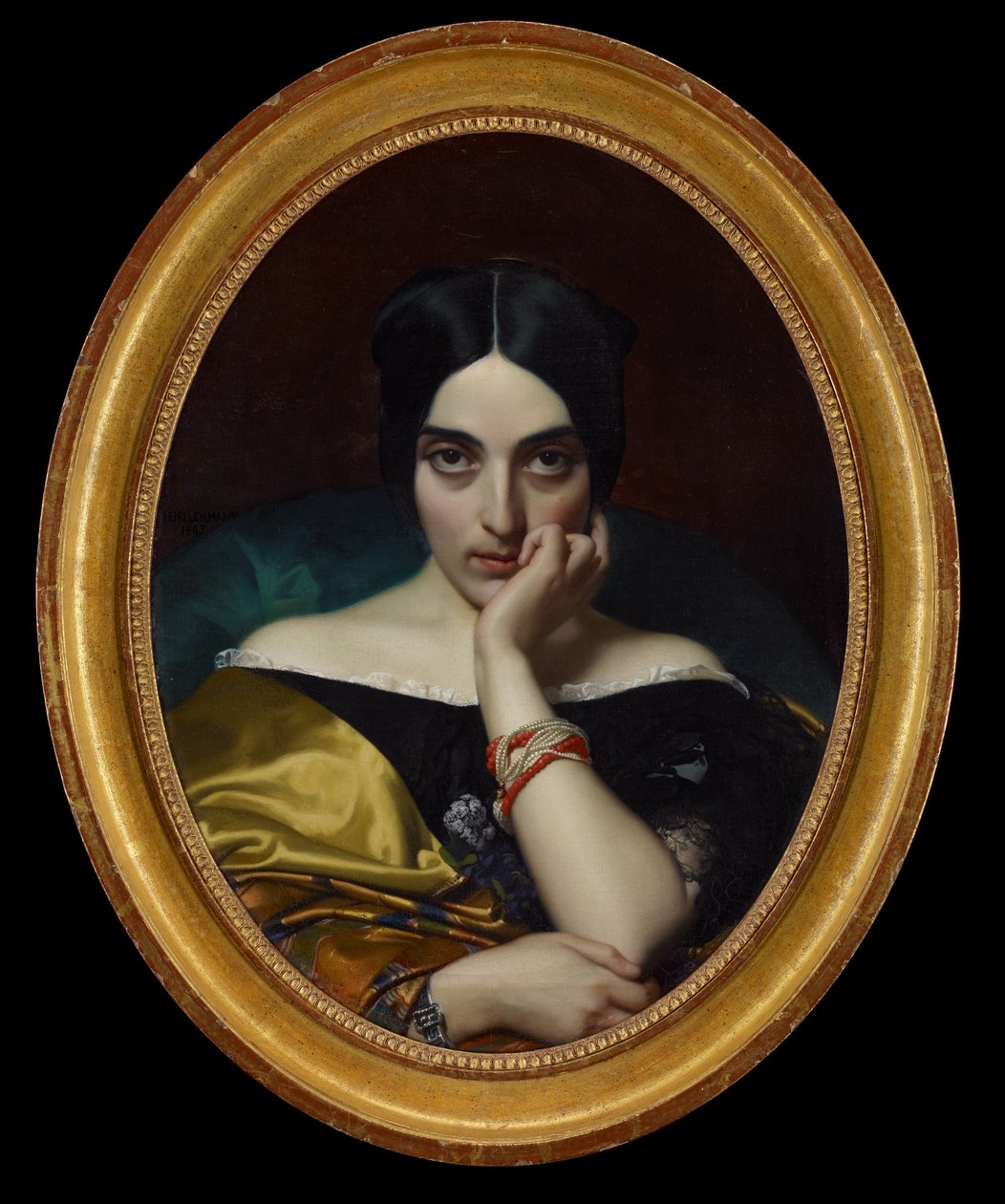Clémentine (Mrs. Alphonse) Karr portréja, 1845 alkotó: Henri Lehmann