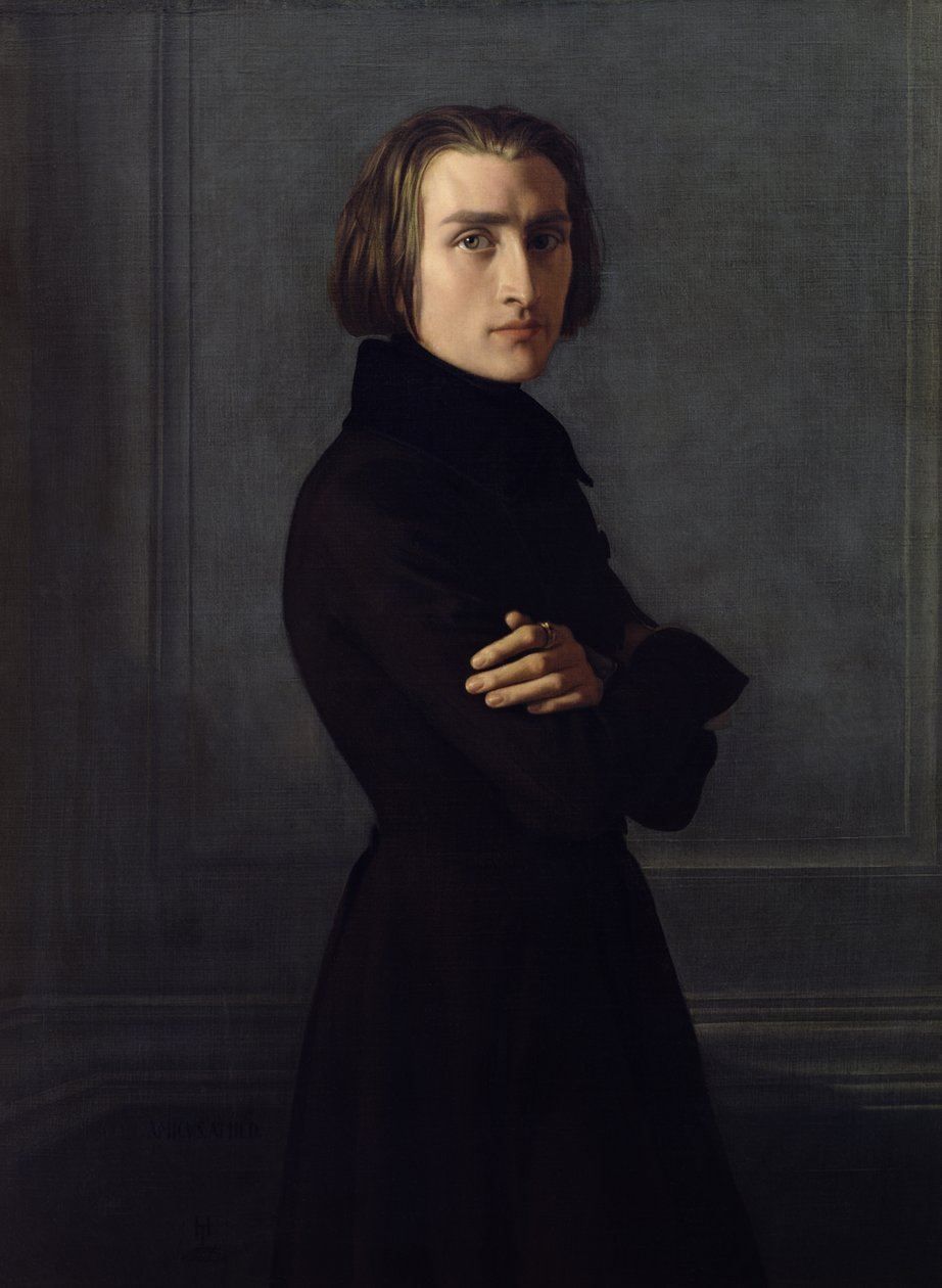 Liszt Ferenc (1811-86) portréja 1839 alkotó: Henri Lehmann