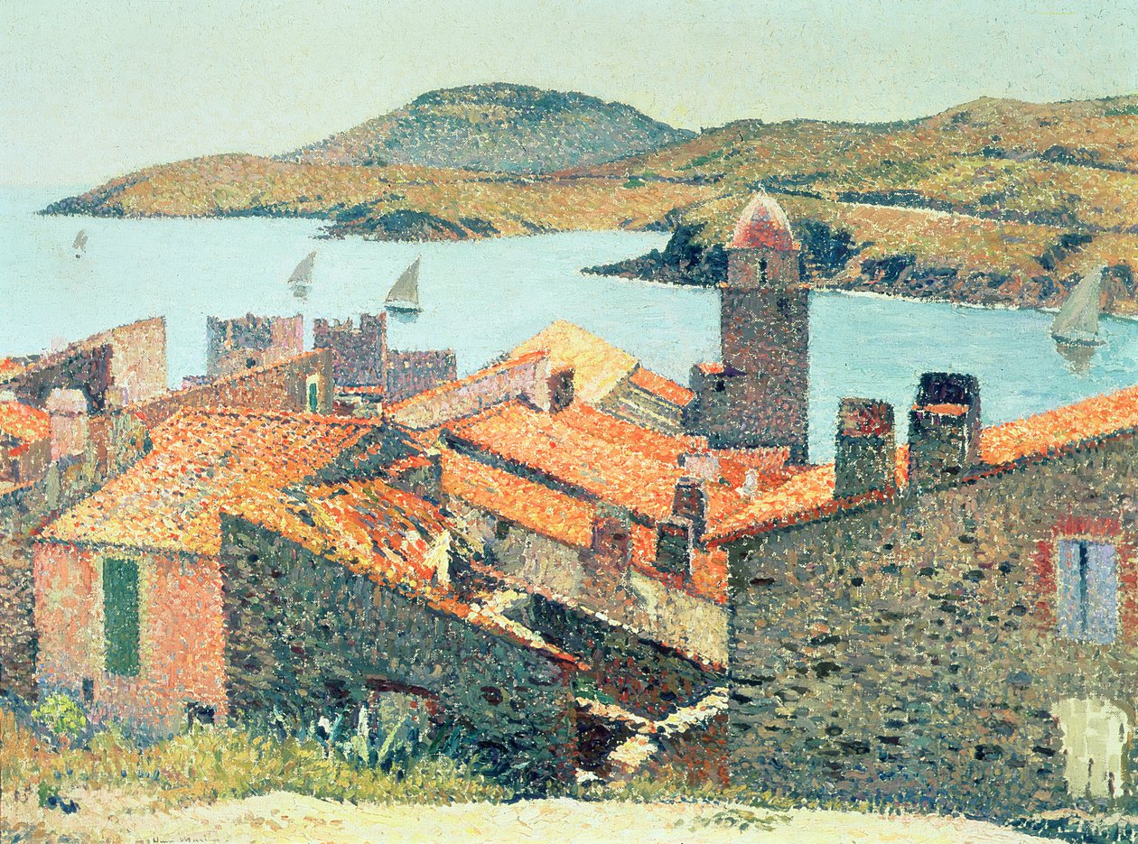 Vörös tetők Collioure-ban alkotó: Henri Martin