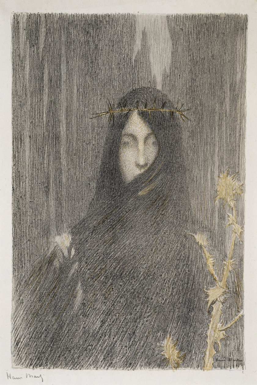 Tete de femme (Egy nő feje), 1897 (színes litográfia) alkotó: Henri Martin