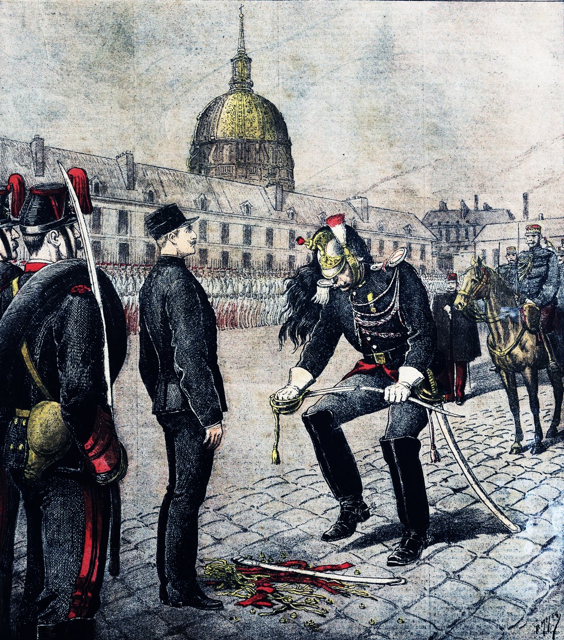 Alfred Dreyfus megfosztották rangjától alkotó: Henri Meyer