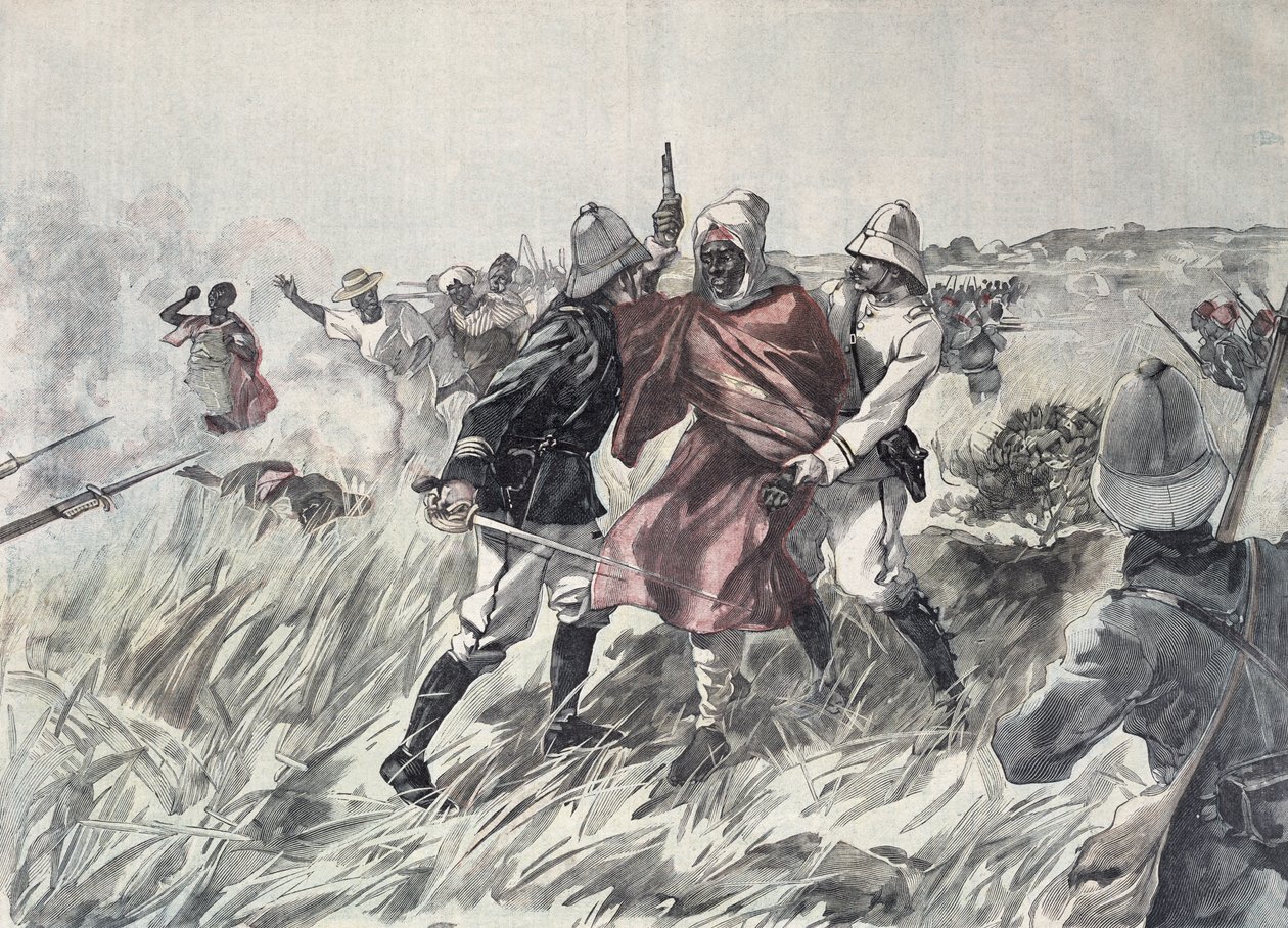 Toure Samory (1835-1900 körül) elfogása Jacquin hadnagy által Guelemou közelében 1898-ban, a "Le Petit Journal" 1898. október 30-i számából. alkotó: Henri Meyer