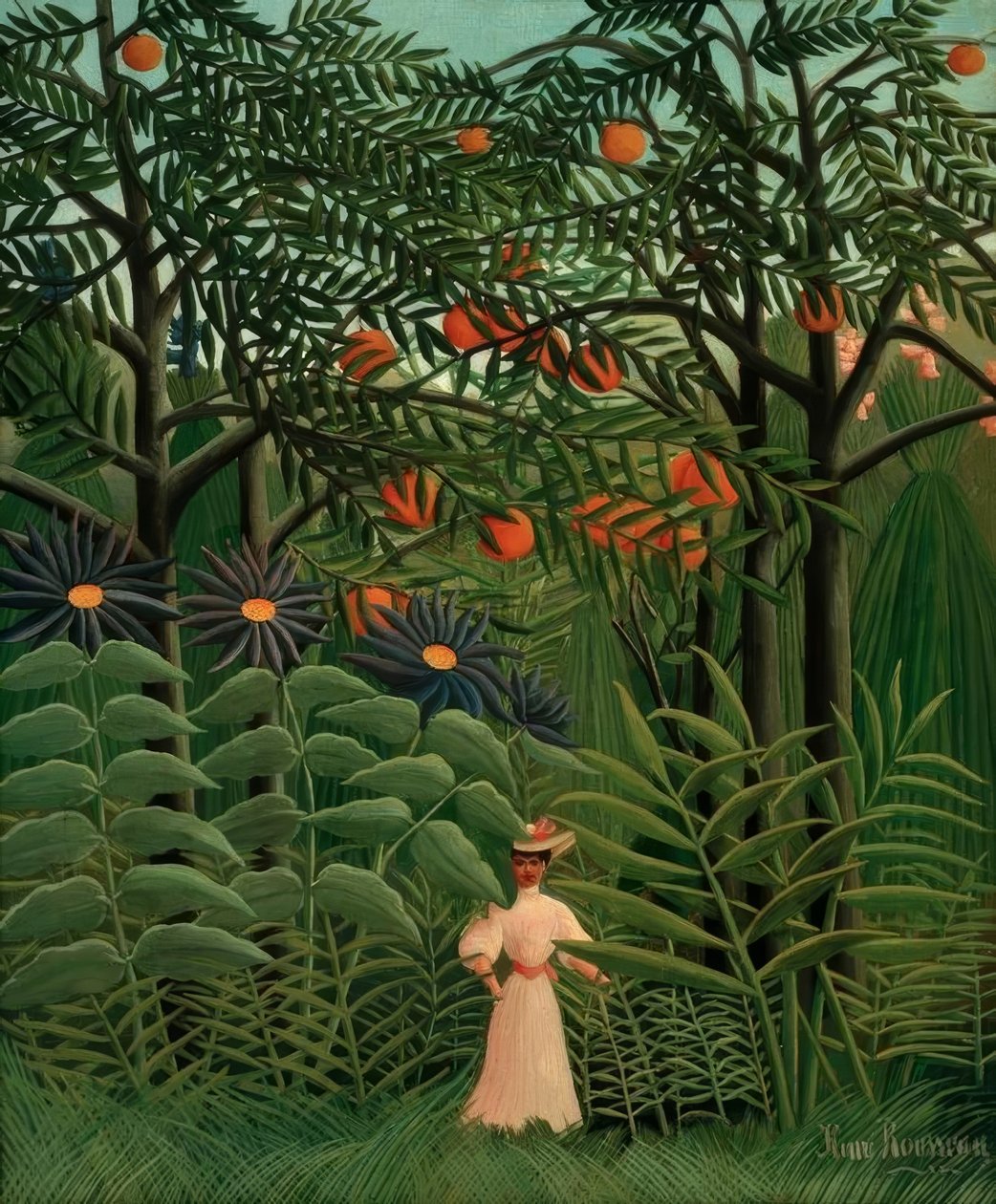 Nő séta egy egzotikus erdőben alkotó: Henri Rousseau