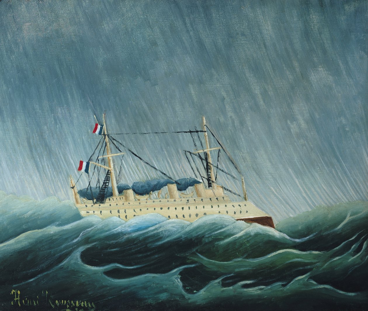 A viharverte hajó, 1899 körül (lásd még: 309521) alkotó: Henri Rousseau