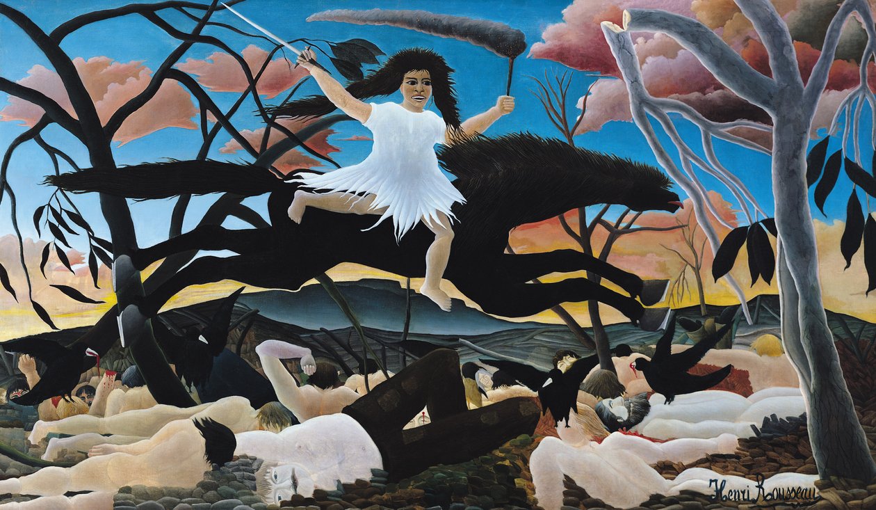 Háború, avagy a viszály lovaglása, 1894 alkotó: Henri Rousseau