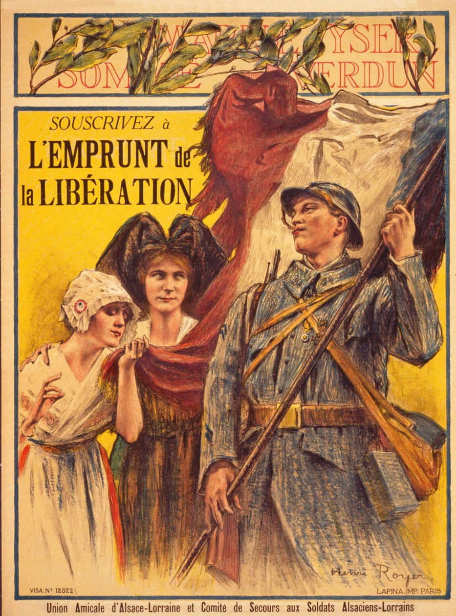 Iratkozzon fel a Felszabadítási Kölcsönre, 1917 körül alkotó: Henri Royer