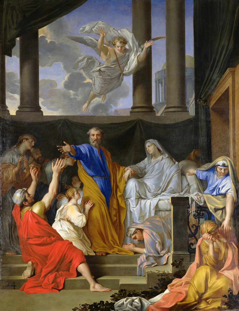 Szent Péter feltámasztja az özvegy Tabitát, 1652 alkotó: Henri Testelin