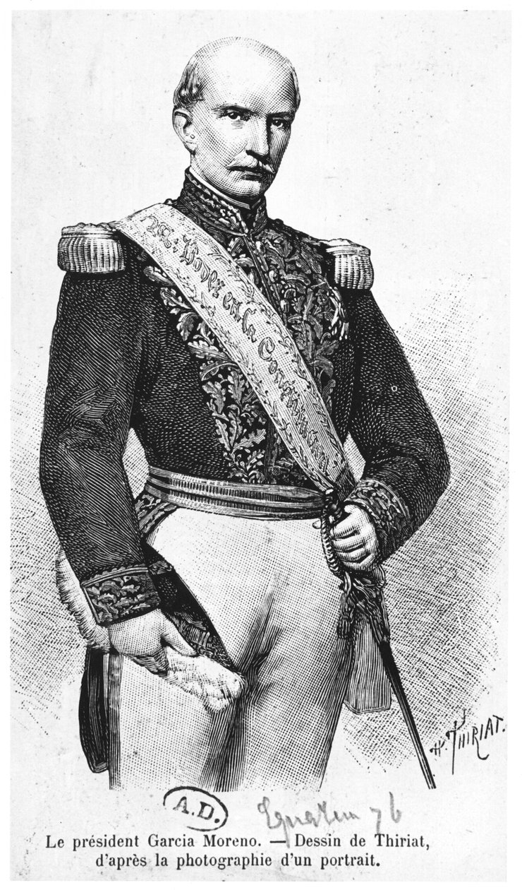 Gabriel Garcia Moreno (1821-75) Ecuador elnöke. alkotó: Henri Thiriat