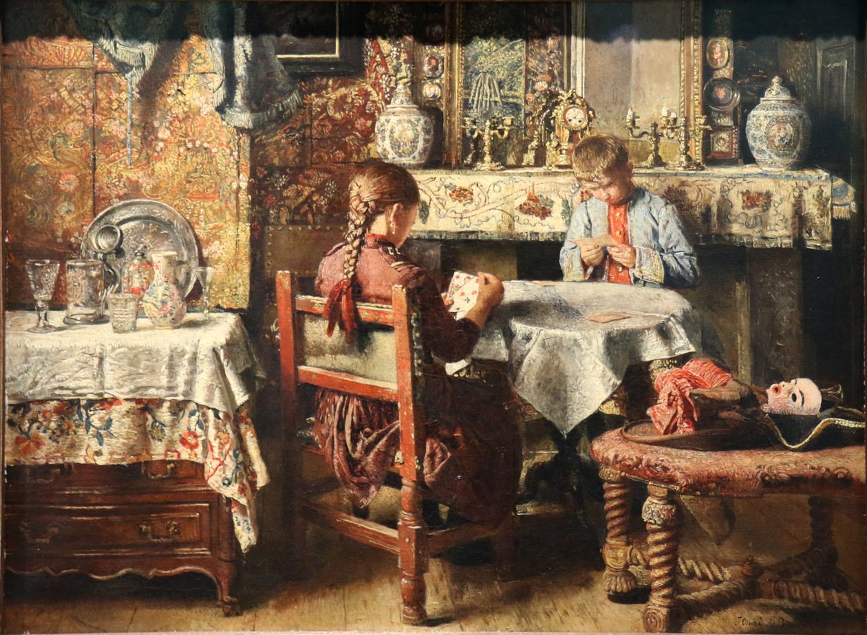 Kártyajáték alkotó: Henri de Braekeleer
