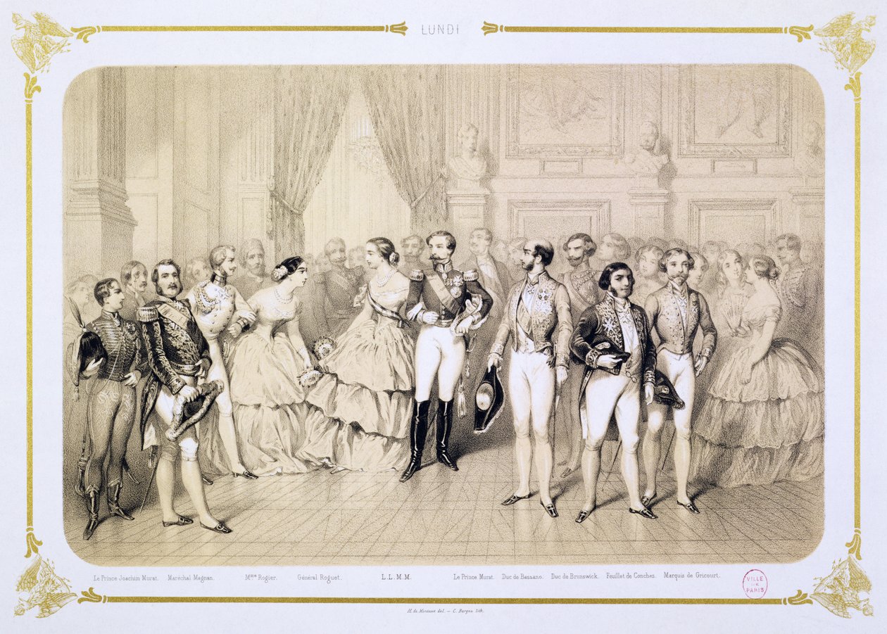 Udvari fogadás a Tuileriákban, Párizs, 1854 alkotó: Henri de Montaut