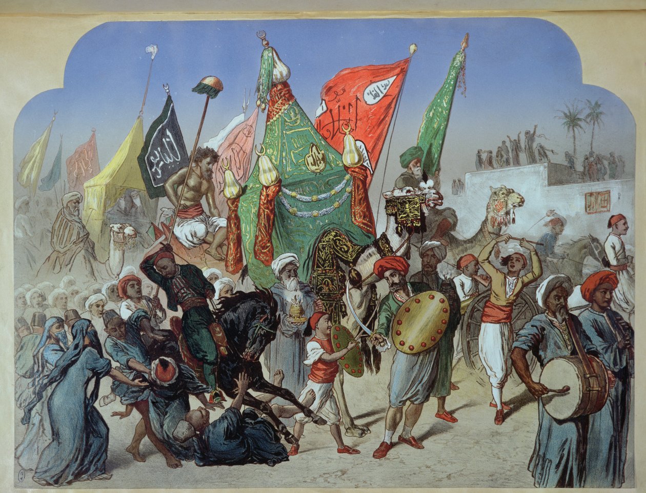 A Mahmal visszatérése Kairóba, 1870 körül alkotó: Henri de Montaut