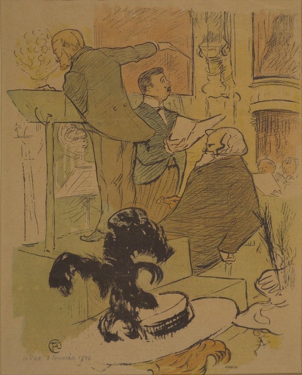 Ambroise Thomas asszisztens Francoise de Rimini próbáján a La Rire -ből alkotó: Henri de Toulouse Lautrec