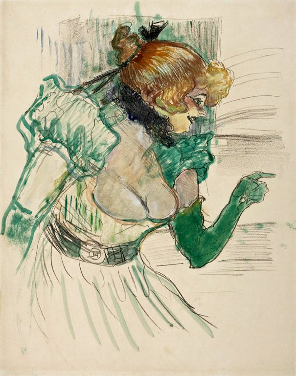 Zöld kesztyűs művész alkotó: Henri de Toulouse Lautrec