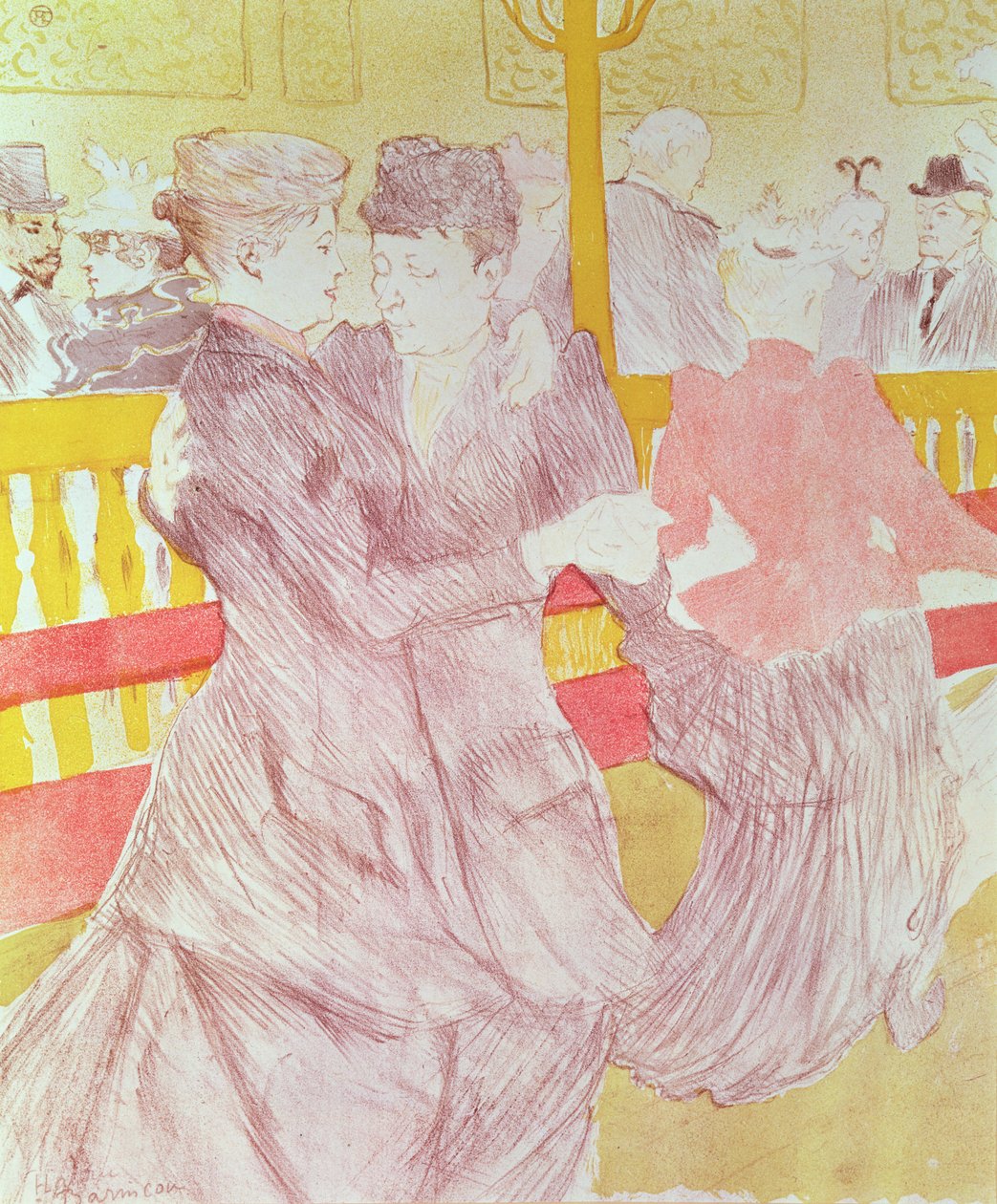 A Moulin Rouge-ban: The Two Waltzers, 1897 (lásd még: 3582) alkotó: Henri de Toulouse-Lautrec