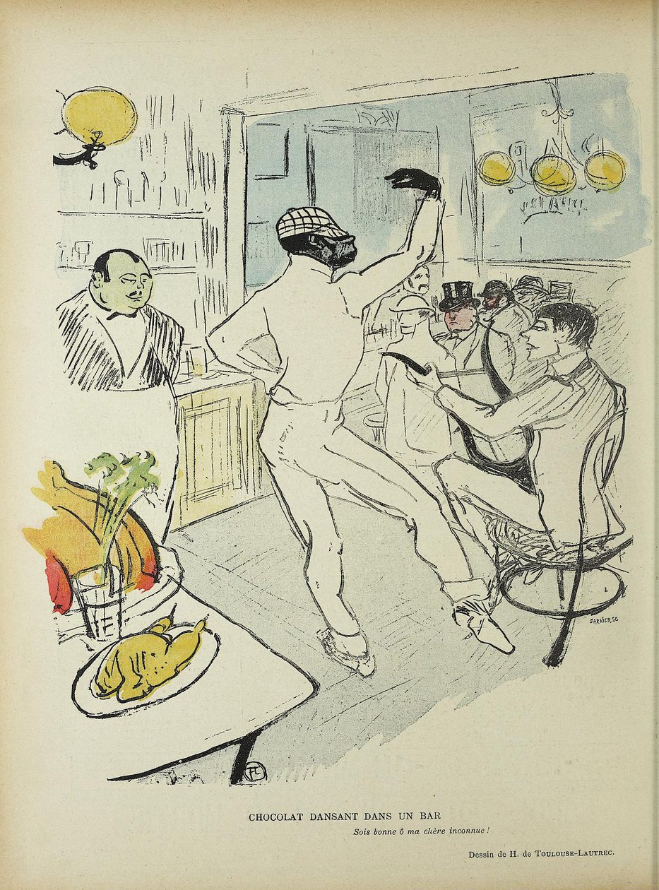 Csokoládé tánc egy bárban alkotó: Henri de Toulouse Lautrec