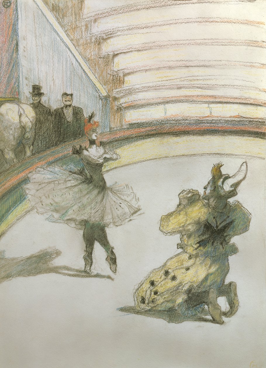 Függöny a cirkuszban (pasztell) alkotó: Henri de Toulouse Lautrec