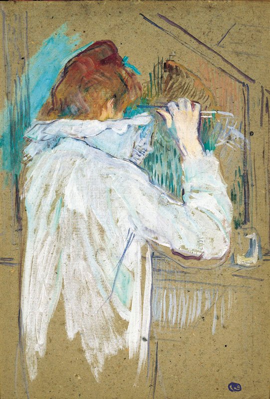 Nő göndörödő haját alkotó: Henri de Toulouse Lautrec