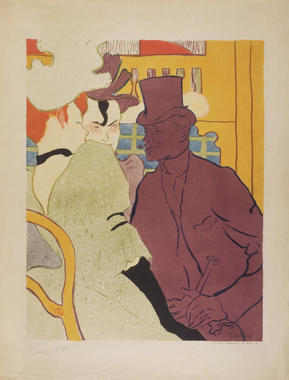 Flört (angol a Moulin Rouge -ban) alkotó: Henri de Toulouse Lautrec